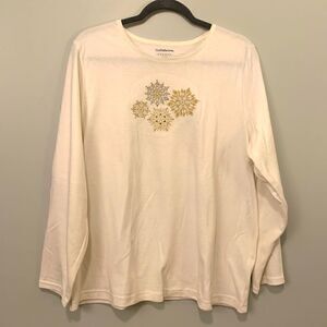 Croft&Barrow Snowflake Tee  